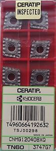 LOT OF 10 KYOCERA CERATIP CNMG120408XQ CNMG432XQ TN60 CERMET  INSERTS