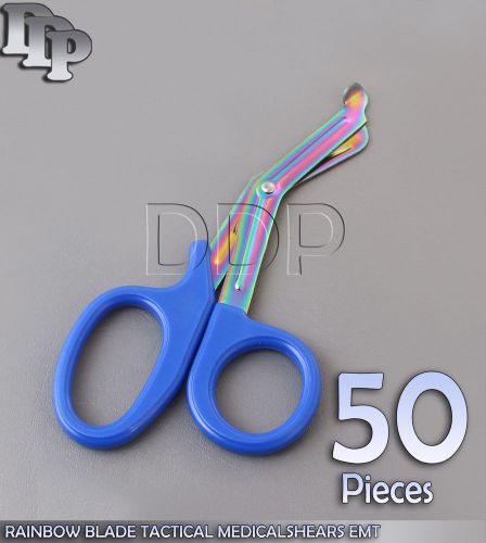 50 RAINBOW BLADE TACTICAL MEDICAL SHEARS EMT SCISSORS 7.5&#034; Instruments