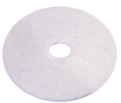 17&#034; White Super Polish Pads - Case of 5 pads Americo