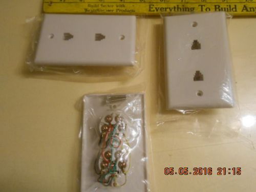 11 pcs. White  Double Phone Jack Wall Plate RJ11 Telephone Modular lot of 11