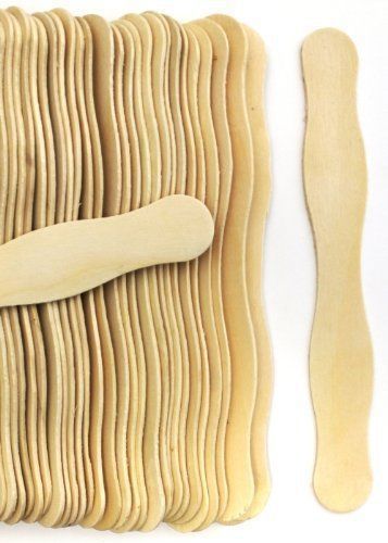 Wavy Wood Fan Handles 8&#034; Wavy Stirring Sticks Wooden 160 count