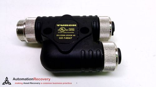 TURCK SH-RSM-2RKM 40, CABLE SPLITTER, MALE/FEMALE/FEMALE, 4 POLE,, NEW* #213857