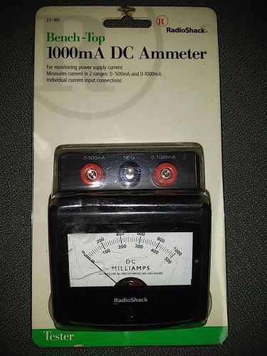 500mA 1000ma DC Bench top Amp Meter Ammeter Milliamp NOS Radio Shack