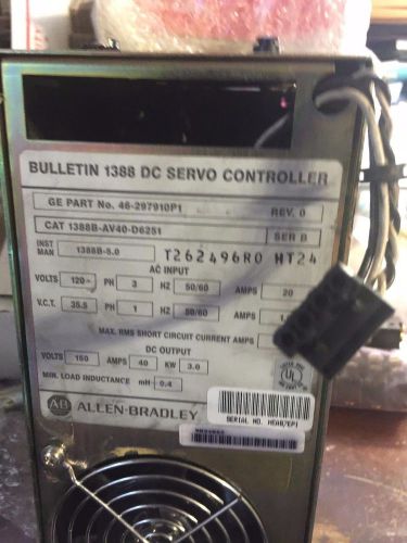 Allen-Bradley DC Servo Controller 46-297910P1 1388B-AV-40-D621