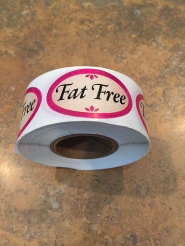 1.25&#034; X 2&#034; FAT FREE LABELS 500 PER ROLL GREAT STICKERS