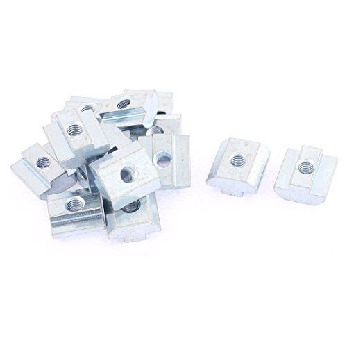 uxcell? M6 Metal T-slot Nut Sliding Block Slot Nuts Silver Tone 15pcs