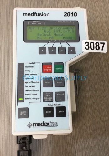 Medex Medfusion 2010 Infuse System Syringe Automatic Pump Infusor 3087