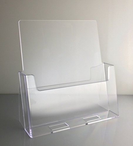 Dazzling Displays Clear Acrylic 8.5 x 11 Brochure Holder Countertop Display