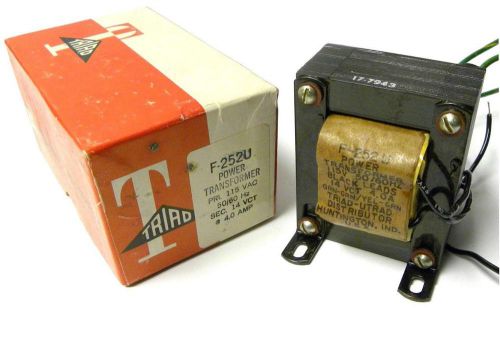 NEW TRIAD F-252U POWER TRANSFORMER 115 VOLTS 50/60HZ SECONDARY 14 VCT 4.0 AMPS