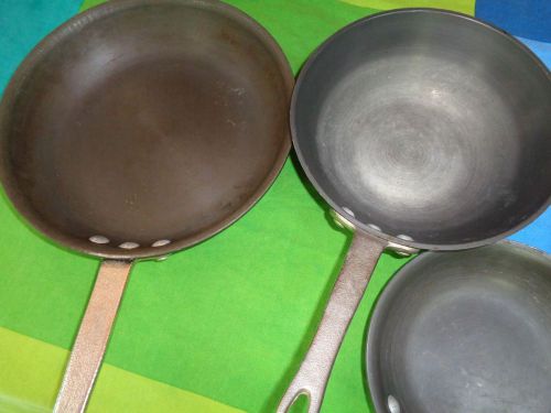 THREE (3) Calphalon Commercial Aluminum fry pan Anodized 1388,1307,1390,