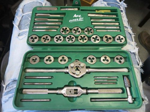 VINTAGE ACE Super Set of Taps &amp; Dies No 614 Henry Hanson Co