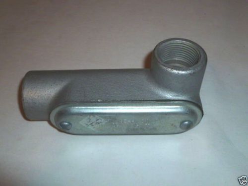 Crouse Hinds 1&#034; LR 37 Conduit Body w/ Cover Heavy Metal Outdoor 6&#034; length