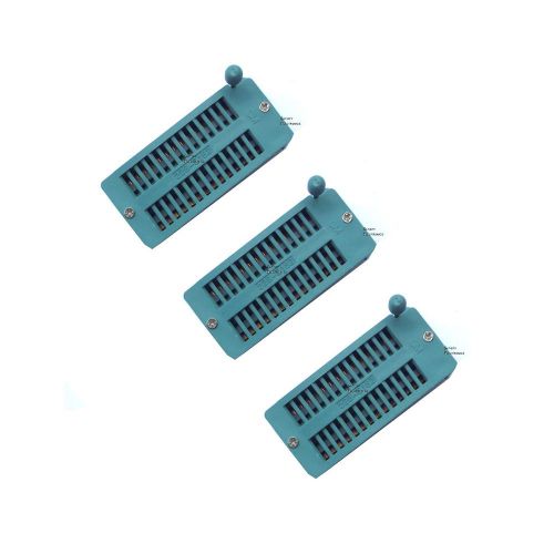 New 24 Pin Universal ZIF DIP Tester IC Test Socket, 3pcs