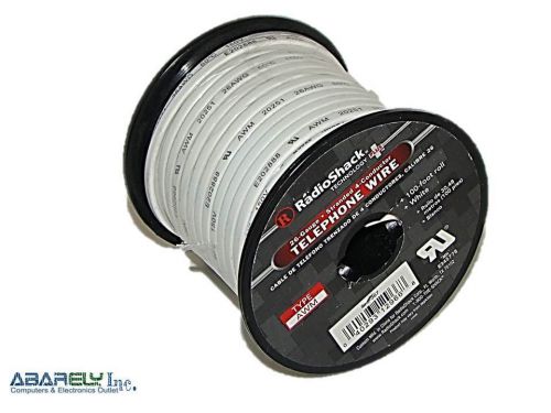 New radioshack 100-ft 26-gauge stranded 4-conductor telephone wire # 278-367 awm for sale