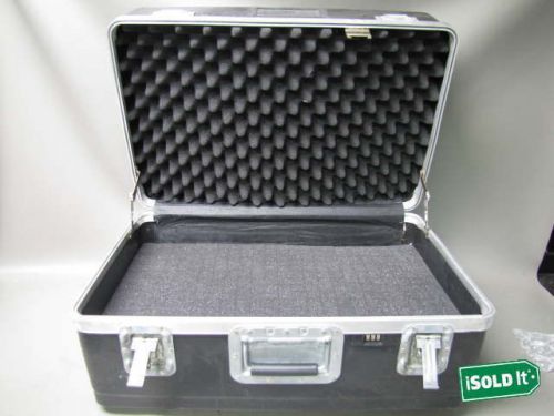 Platt hard shell foam lined instrument comb lock 24x16x13 case w/handle &amp; wheels for sale