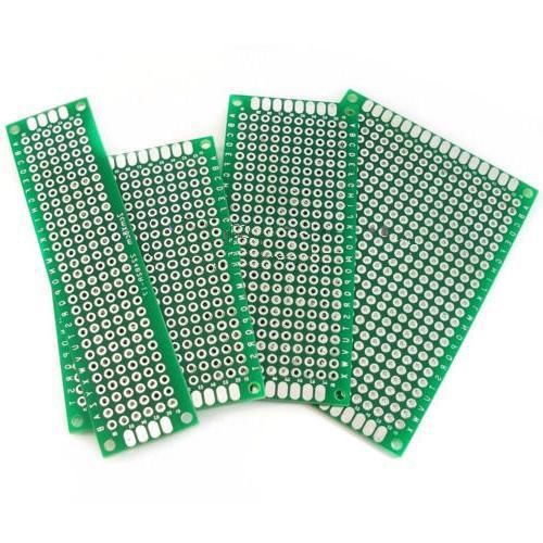 4PCS Double Side Prototype PCB Tinned breadBoard 5x7 4x6 3x7 2x8CM Each 1Pcs FR4