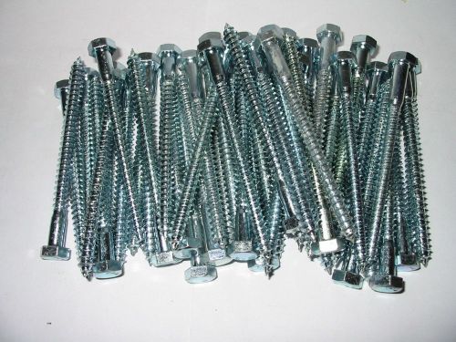 Zinc Hex Head  Lag Screw Bolt 5/16&#034; x 4&#034; - 50/pcs