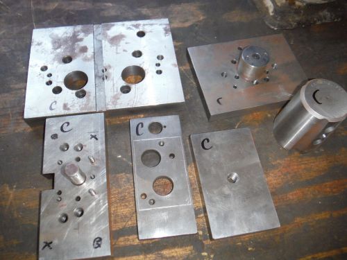 PILE OF STEEL METAL PLATE SETUP JIGS FIXTURES FROM SHOP WITH MOORE JIG GRINDER C