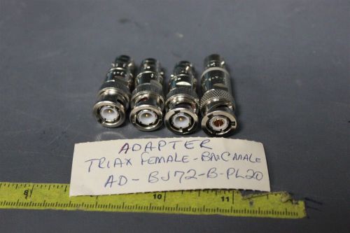 4PCS TROMPETER TRIAX (f) TO BNC (m) ADAPTER CONNECTORS