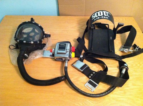 Scott Air Pak 2 Breathing Apparatus Tank Harness Face Mask