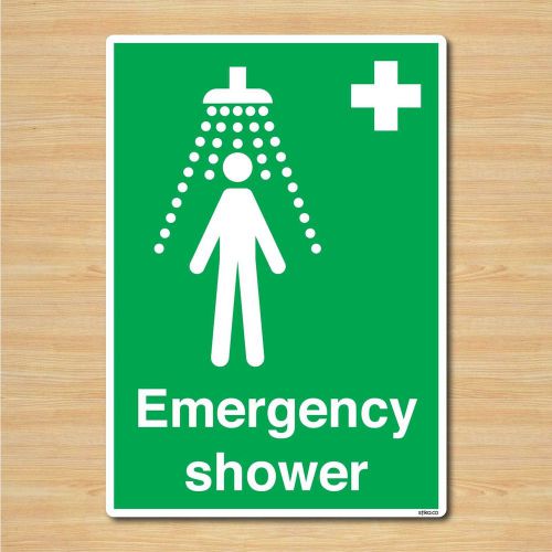 British standard first aid sign safety sticker - emergency shower for sale