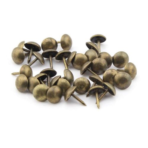 100pcs 7mmx11mm Antique Bronze Thumbtack PushpinDoornail Deco Tack Upholstery