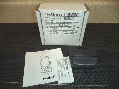 NEW in Box Symbol MSR8800-00 Credit Card Reader Magnetic Stripe Clip-On PPT8800