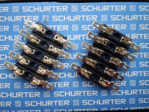 Lot of 2 Schurter Fuseholders: Separable 5-Piece Block 10A Rating for 5X20mm NOS
