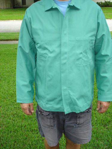 Steel grip westex indura welding jacket 30&#034; green men&#039;s large for sale