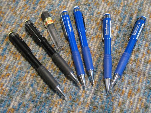 Lot of 7 lightly use Pentel Twist-Erase Mechanical Pencils 0.9 and 0.5