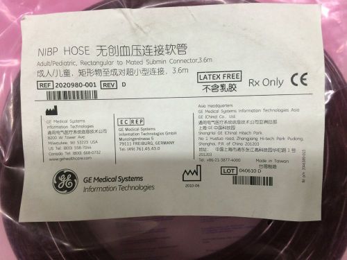 GE Medical Systems NIBP HOSE REF 2020980-001