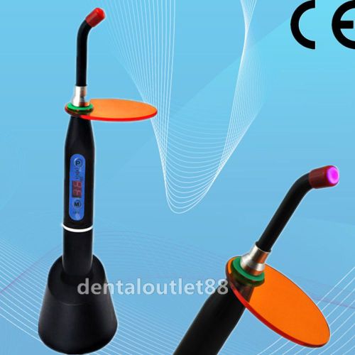 BLACK Dental Wireless Cordless LED Curing Light Lamp 1500mw denshine ca