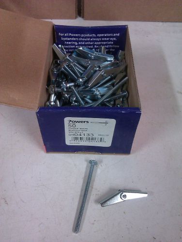 **NEW LOT OF 50** Powers 04133 Toggle Bolts 3/16&#034; x 3&#034; Mushroom Head N100