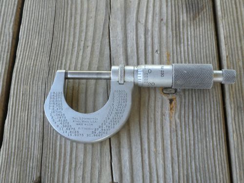 Starrett Outside Micrometer 0&#034;-1&#034; .001&#034; Series #230