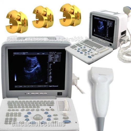 Digital Portable 12.1 inch Ultrasound Scanner 7.5MHZ linear Probe 3D software