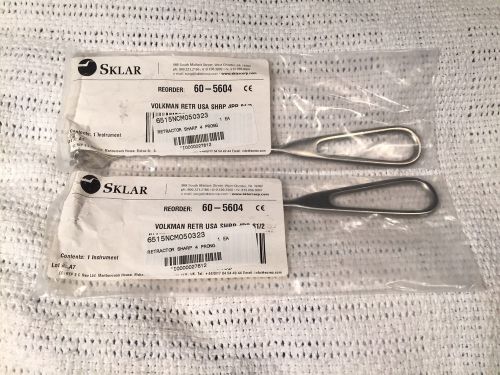 Sklar 60-5604 Volkman General Operating Retractor 4 Blunt Prong Loop Hndl 8-1/2&#034;