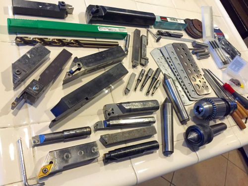 Lot Of Machinist Tools, Tool Holders, Drills + More