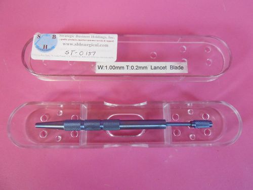 New SBH ST130 Ophthalmic Sideport Titanium Diamond Sapphire Lancet Knife