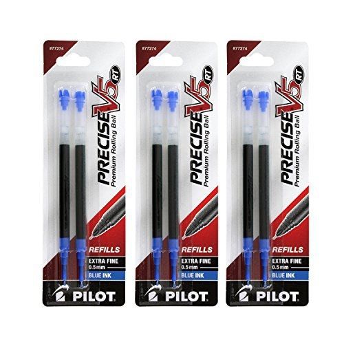 Pilot Precise V5 RT Liquid Ink Retractable Rollerball Pen Refills, 0.5mm, Extra