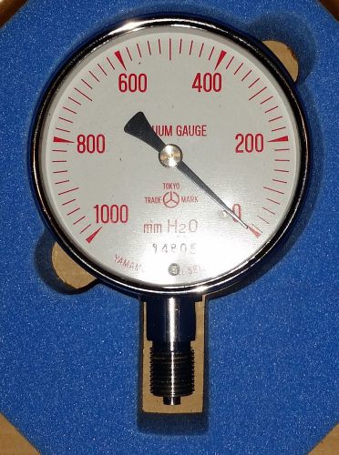 Vacuum Gauge 0-1000 mm H2O Yamamoto Keiki Seizo