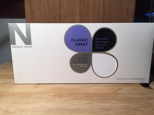 Neenah Classic Crest Solar White 24# No. 10 Envelopes 25 Ct.