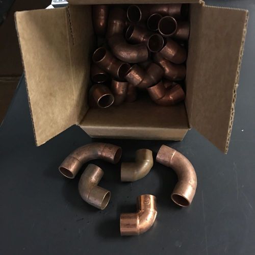 New slightly tarnished long &amp;short 90° 5/8 id copper elbow fittings (7l) &amp; (25s) for sale