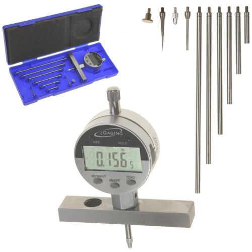 iGaging Depth Gauge Digital Electronic Indicator 0-22&#034; Measuring Range 0.0005...