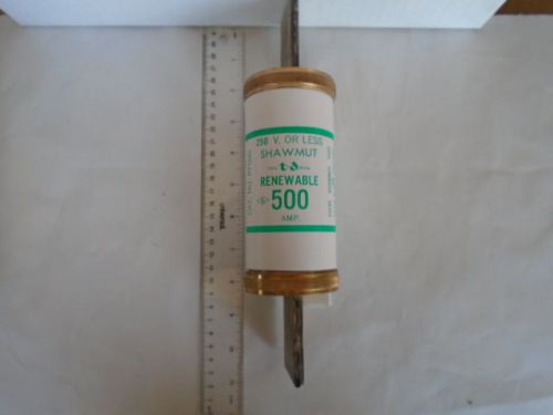 Shawmut RF500 500 Amp  250 Volt Renewable Link Silver Plated Time Delay Fuse