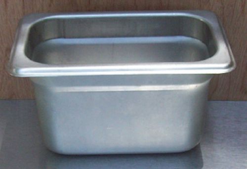 Restaurant Equipment Bar Supplies NINTH SIZE STAINLESS STEAM FOOD PAN 4&#034; DEEP