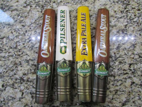 4 SUMMIT BREWING CO BEER TAP HANDLES LARGE OATMEAL STOUT PALE ALE PILSENER