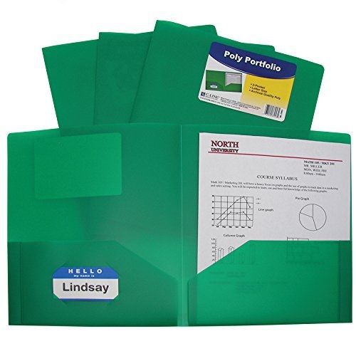 C-line two-pocket heavyweight poly portfolio, for letter size papers, includes for sale