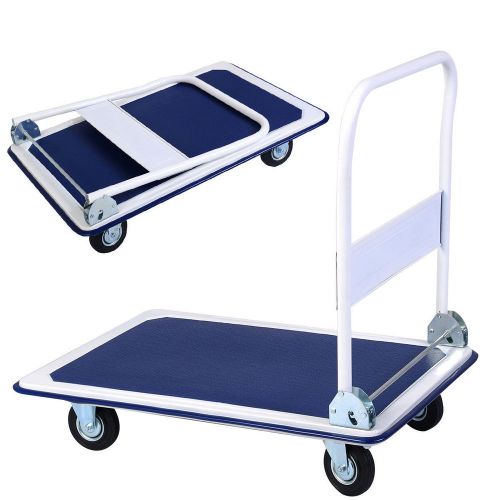 660lbs Platform Cart Dolly Folding Foldable Moving Warehouse Push Hand Truck New