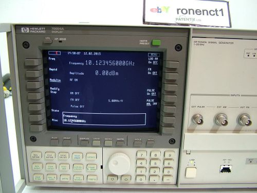 Signal generator hp 70340a 1 - 20ghz complete system  patentix ltd for sale