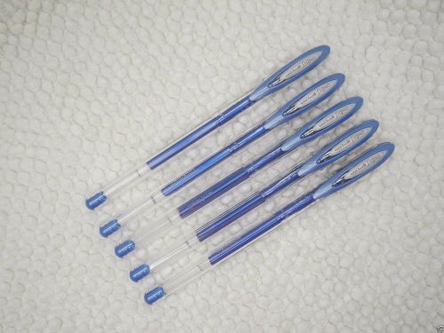 (8 pens pack) uni-ball signo noble metal 0.8mm roller ball pen blue smooth for sale